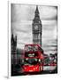 London Red Bus and Big Ben - City of London - UK - England - United Kingdom - Europe-Philippe Hugonnard-Framed Photographic Print