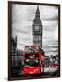 London Red Bus and Big Ben - City of London - UK - England - United Kingdom - Europe-Philippe Hugonnard-Framed Photographic Print