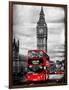 London Red Bus and Big Ben - City of London - UK - England - United Kingdom - Europe-Philippe Hugonnard-Framed Photographic Print