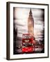 London Red Bus and Big Ben - City of London - UK - England - United Kingdom - Europe-Philippe Hugonnard-Framed Premium Photographic Print