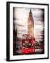 London Red Bus and Big Ben - City of London - UK - England - United Kingdom - Europe-Philippe Hugonnard-Framed Premium Photographic Print