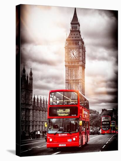 London Red Bus and Big Ben - City of London - UK - England - United Kingdom - Europe-Philippe Hugonnard-Stretched Canvas