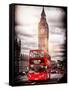 London Red Bus and Big Ben - City of London - UK - England - United Kingdom - Europe-Philippe Hugonnard-Framed Stretched Canvas