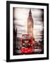 London Red Bus and Big Ben - City of London - UK - England - United Kingdom - Europe-Philippe Hugonnard-Framed Photographic Print