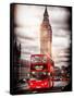 London Red Bus and Big Ben - City of London - UK - England - United Kingdom - Europe-Philippe Hugonnard-Framed Stretched Canvas