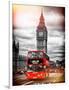 London Red Bus and Big Ben - City of London - UK - England - United Kingdom - Europe-Philippe Hugonnard-Framed Art Print