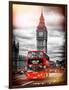 London Red Bus and Big Ben - City of London - UK - England - United Kingdom - Europe-Philippe Hugonnard-Framed Art Print