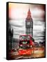 London Red Bus and Big Ben - City of London - UK - England - United Kingdom - Europe-Philippe Hugonnard-Framed Stretched Canvas