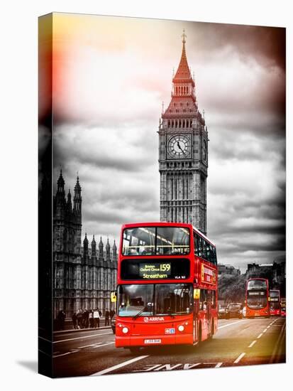 London Red Bus and Big Ben - City of London - UK - England - United Kingdom - Europe-Philippe Hugonnard-Stretched Canvas