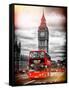 London Red Bus and Big Ben - City of London - UK - England - United Kingdom - Europe-Philippe Hugonnard-Framed Stretched Canvas