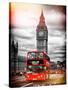 London Red Bus and Big Ben - City of London - UK - England - United Kingdom - Europe-Philippe Hugonnard-Stretched Canvas