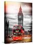 London Red Bus and Big Ben - City of London - UK - England - United Kingdom - Europe-Philippe Hugonnard-Stretched Canvas