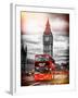 London Red Bus and Big Ben - City of London - UK - England - United Kingdom - Europe-Philippe Hugonnard-Framed Art Print