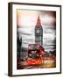 London Red Bus and Big Ben - City of London - UK - England - United Kingdom - Europe-Philippe Hugonnard-Framed Art Print