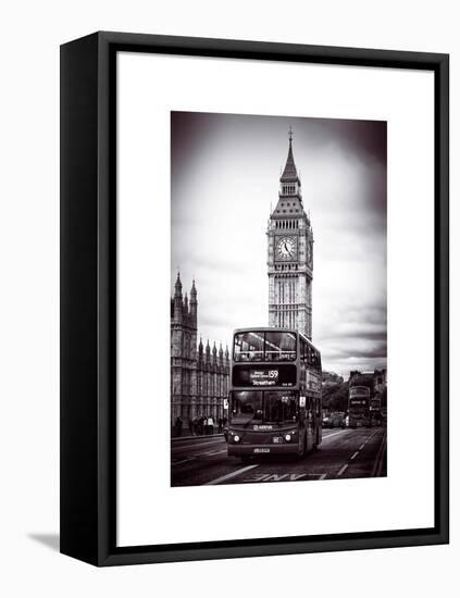 London Red Bus and Big Ben - City of London - UK - England - United Kingdom - Europe-Philippe Hugonnard-Framed Stretched Canvas