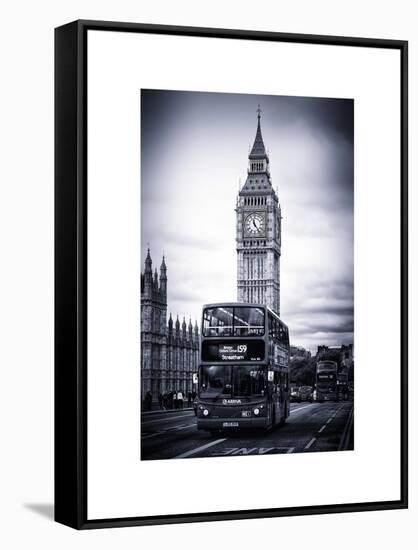 London Red Bus and Big Ben - City of London - UK - England - United Kingdom - Europe-Philippe Hugonnard-Framed Stretched Canvas