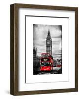 London Red Bus and Big Ben - City of London - UK - England - United Kingdom - Europe-Philippe Hugonnard-Framed Art Print