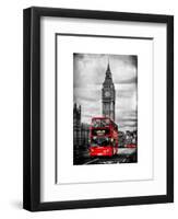 London Red Bus and Big Ben - City of London - UK - England - United Kingdom - Europe-Philippe Hugonnard-Framed Art Print