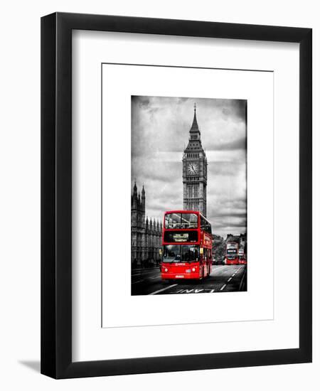 London Red Bus and Big Ben - City of London - UK - England - United Kingdom - Europe-Philippe Hugonnard-Framed Art Print