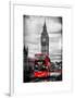 London Red Bus and Big Ben - City of London - UK - England - United Kingdom - Europe-Philippe Hugonnard-Framed Art Print