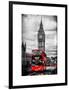 London Red Bus and Big Ben - City of London - UK - England - United Kingdom - Europe-Philippe Hugonnard-Framed Art Print