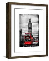 London Red Bus and Big Ben - City of London - UK - England - United Kingdom - Europe-Philippe Hugonnard-Framed Art Print