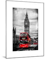 London Red Bus and Big Ben - City of London - UK - England - United Kingdom - Europe-Philippe Hugonnard-Mounted Art Print