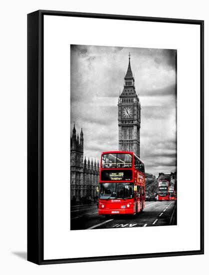 London Red Bus and Big Ben - City of London - UK - England - United Kingdom - Europe-Philippe Hugonnard-Framed Stretched Canvas