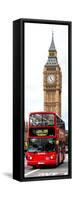 London Red Bus and Big Ben - London - UK - England - United Kingdom - Door Poster-Philippe Hugonnard-Framed Stretched Canvas