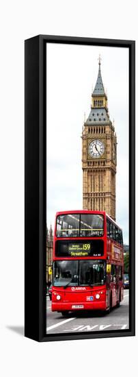 London Red Bus and Big Ben - London - UK - England - United Kingdom - Door Poster-Philippe Hugonnard-Framed Stretched Canvas