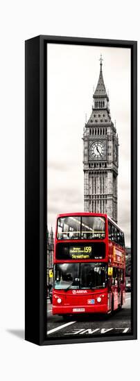 London Red Bus and Big Ben - London - UK - England - United Kingdom - Door Poster-Philippe Hugonnard-Framed Stretched Canvas