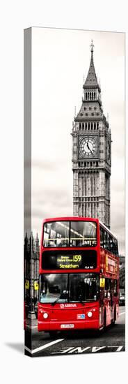 London Red Bus and Big Ben - London - UK - England - United Kingdom - Door Poster-Philippe Hugonnard-Stretched Canvas