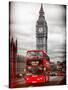 London Red Bus and Big Ben - London - UK - England - United Kingdom - Europe-Philippe Hugonnard-Stretched Canvas