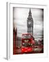 London Red Bus and Big Ben - London - UK - England - United Kingdom - Europe-Philippe Hugonnard-Framed Photographic Print