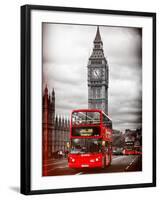 London Red Bus and Big Ben - London - UK - England - United Kingdom - Europe-Philippe Hugonnard-Framed Photographic Print