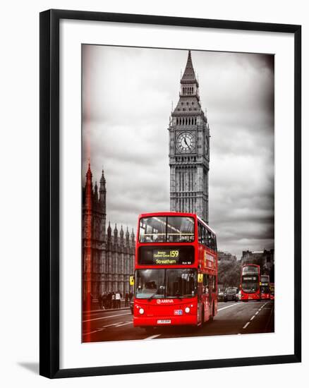 London Red Bus and Big Ben - London - UK - England - United Kingdom - Europe-Philippe Hugonnard-Framed Photographic Print