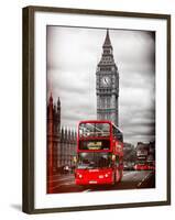 London Red Bus and Big Ben - London - UK - England - United Kingdom - Europe-Philippe Hugonnard-Framed Photographic Print