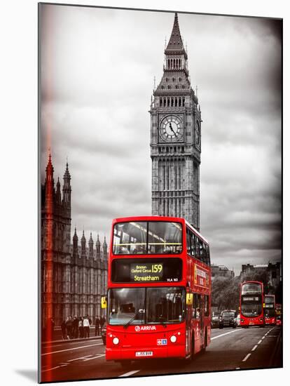 London Red Bus and Big Ben - London - UK - England - United Kingdom - Europe-Philippe Hugonnard-Mounted Photographic Print