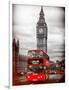 London Red Bus and Big Ben - London - UK - England - United Kingdom - Europe-Philippe Hugonnard-Framed Photographic Print