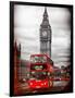 London Red Bus and Big Ben - London - UK - England - United Kingdom - Europe-Philippe Hugonnard-Framed Photographic Print