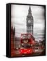 London Red Bus and Big Ben - London - UK - England - United Kingdom - Europe-Philippe Hugonnard-Framed Stretched Canvas