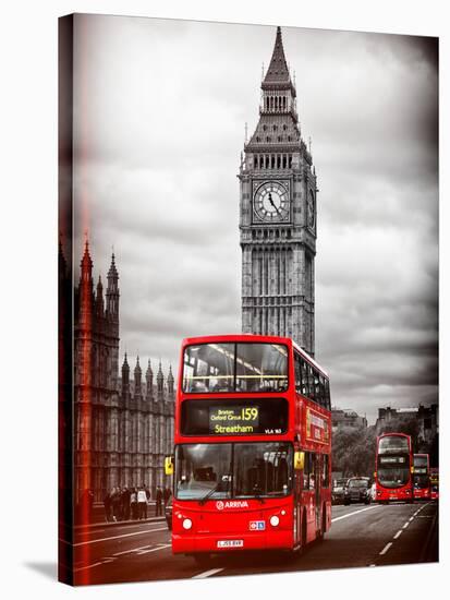 London Red Bus and Big Ben - London - UK - England - United Kingdom - Europe-Philippe Hugonnard-Stretched Canvas