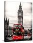 London Red Bus and Big Ben - London - UK - England - United Kingdom - Europe-Philippe Hugonnard-Stretched Canvas