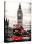 London Red Bus and Big Ben - London - UK - England - United Kingdom - Europe-Philippe Hugonnard-Stretched Canvas