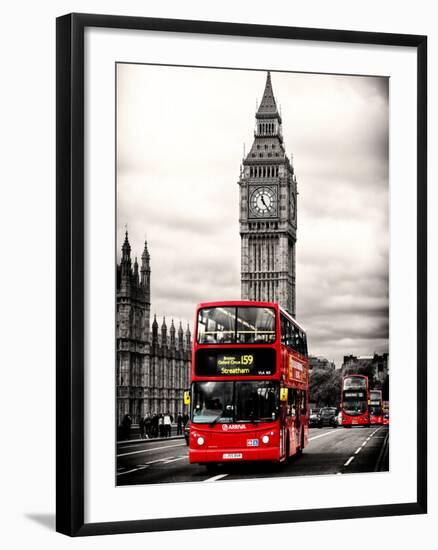 London Red Bus and Big Ben - London - UK - England - United Kingdom - Europe-Philippe Hugonnard-Framed Photographic Print