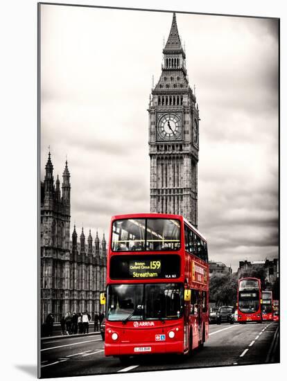 London Red Bus and Big Ben - London - UK - England - United Kingdom - Europe-Philippe Hugonnard-Mounted Photographic Print