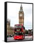 London Red Bus and Big Ben - London - UK - England - United Kingdom - Europe-Philippe Hugonnard-Framed Stretched Canvas