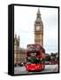 London Red Bus and Big Ben - London - UK - England - United Kingdom - Europe-Philippe Hugonnard-Framed Stretched Canvas