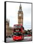 London Red Bus and Big Ben - London - UK - England - United Kingdom - Europe-Philippe Hugonnard-Framed Stretched Canvas