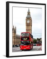 London Red Bus and Big Ben - London - UK - England - United Kingdom - Europe-Philippe Hugonnard-Framed Photographic Print